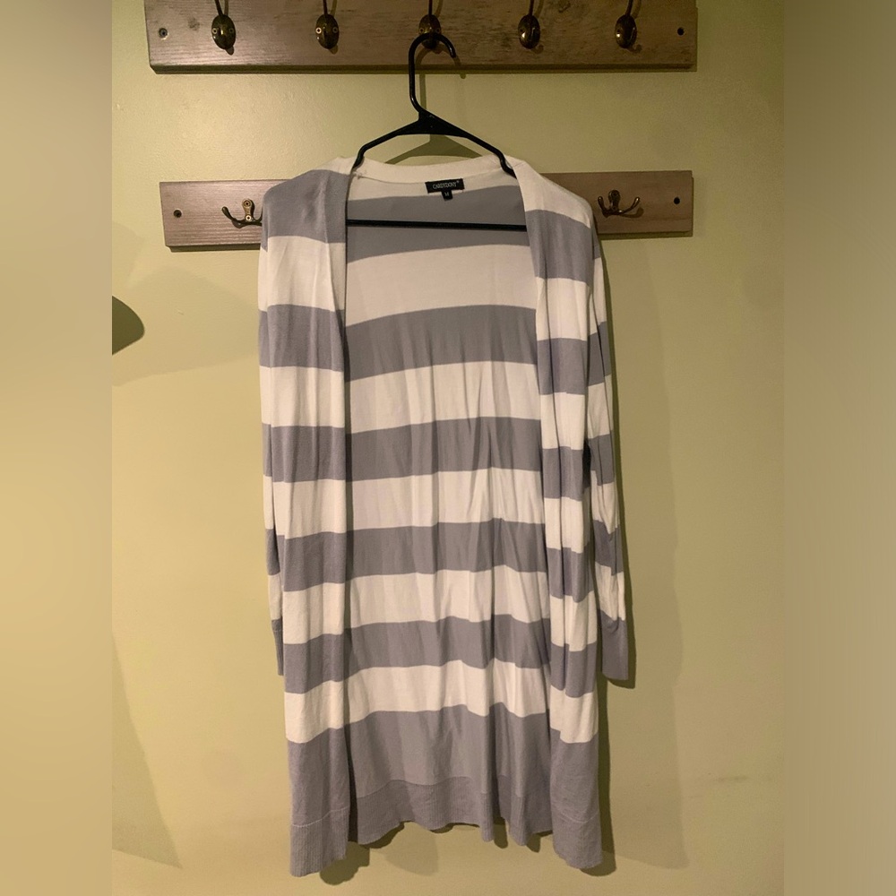 Grey & White Cardigan